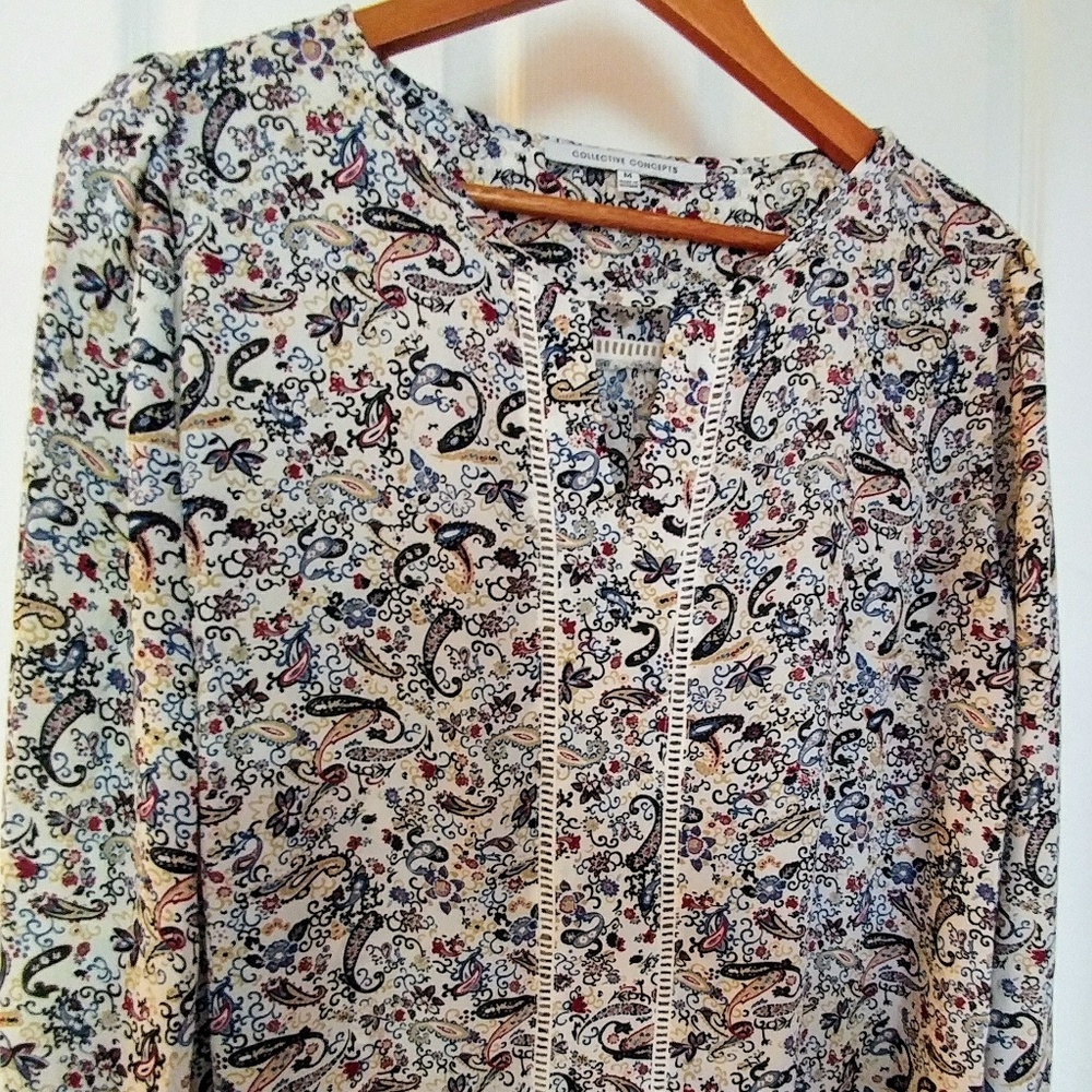 WARNER LATTICE DETAIL BLOUSE